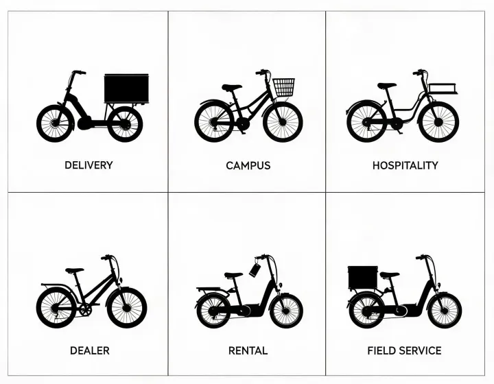 Electric bike duty profiles for business fleets